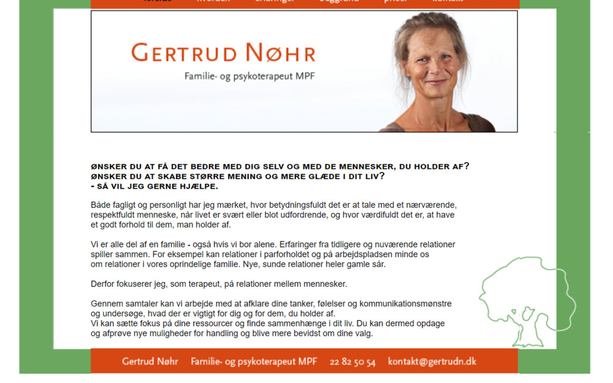 Gertrud Nøhr | Familie- og psykoterapeut MPF